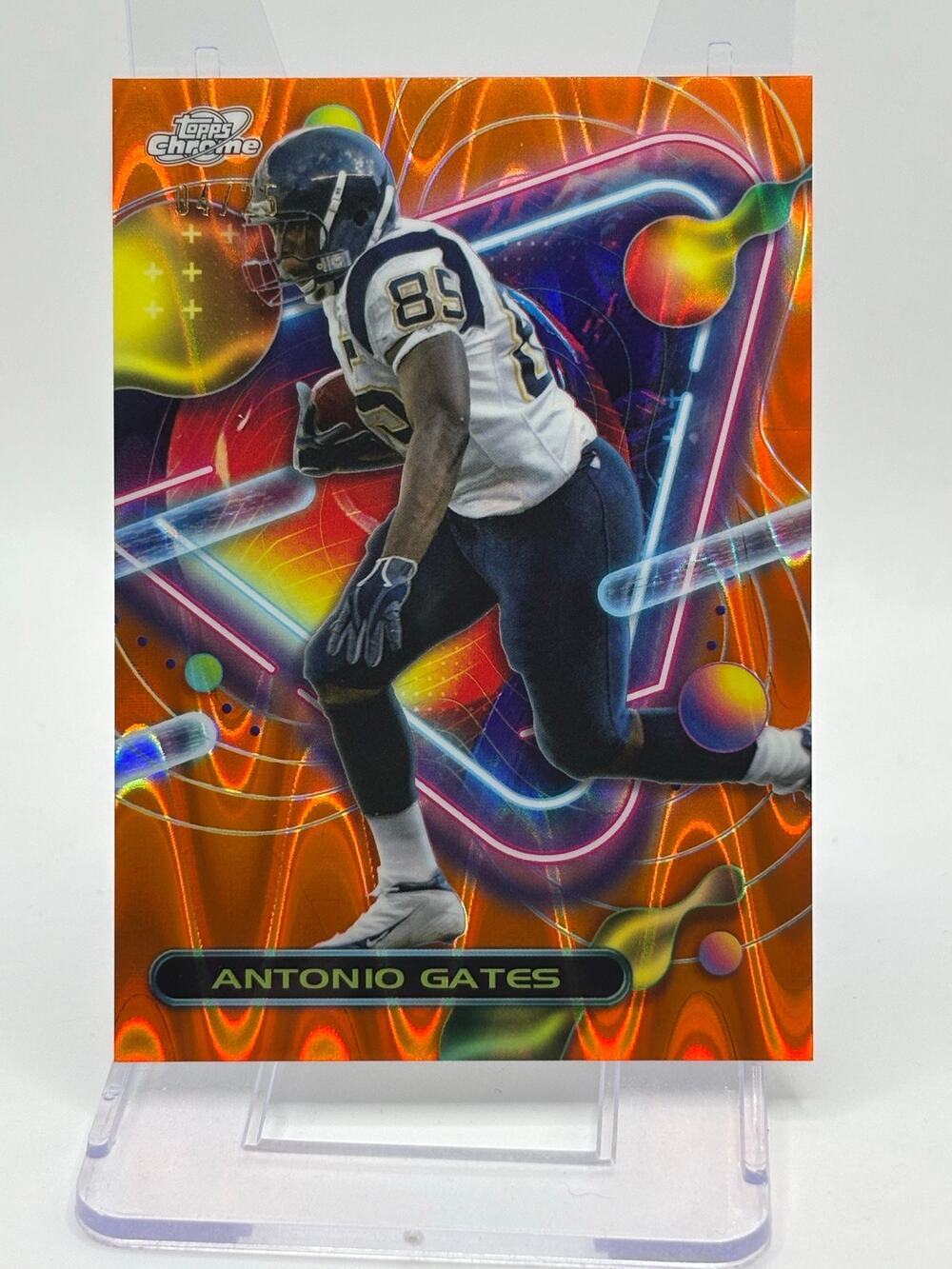 2023 Topps Cosmic Chrome Antonio Gates Orange Lava Refractor 4/25 SP Chargers
